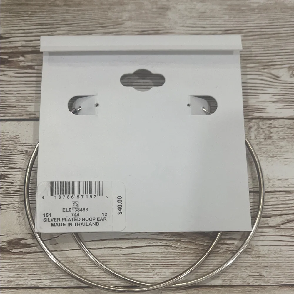 And Now‎ This Silver Hoop Earrings